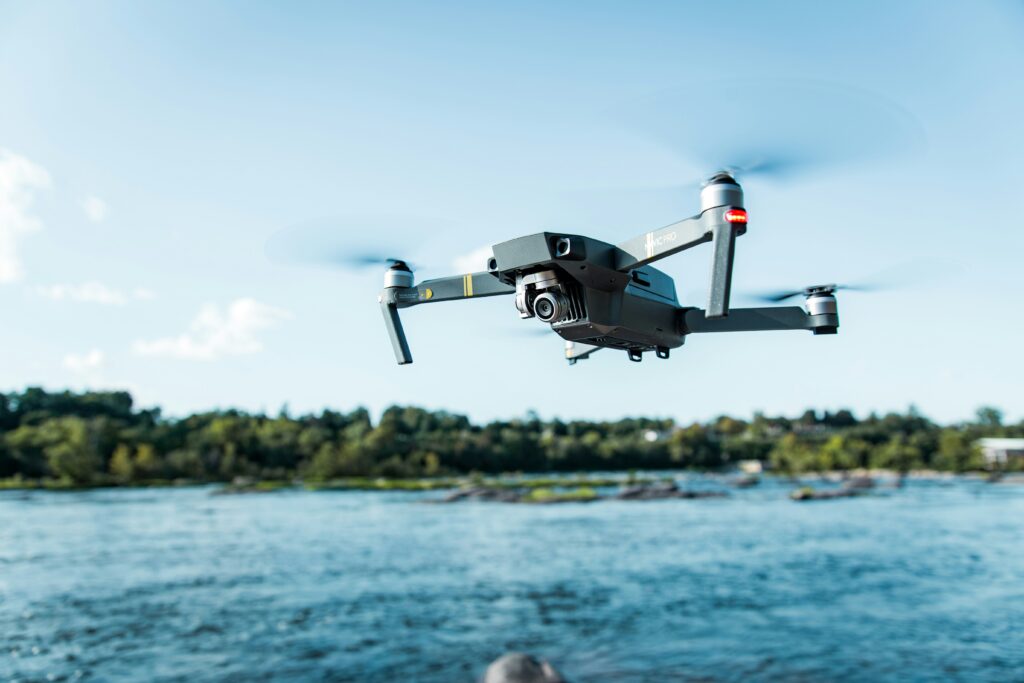 Drone aerial view for commercial remotely piloted aircraft operations