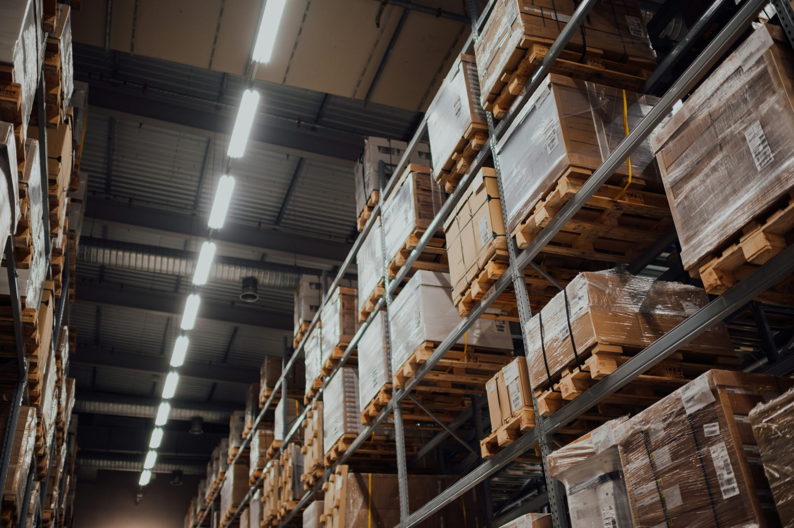Commercial warehouse inventory and stock representing business contents insurance