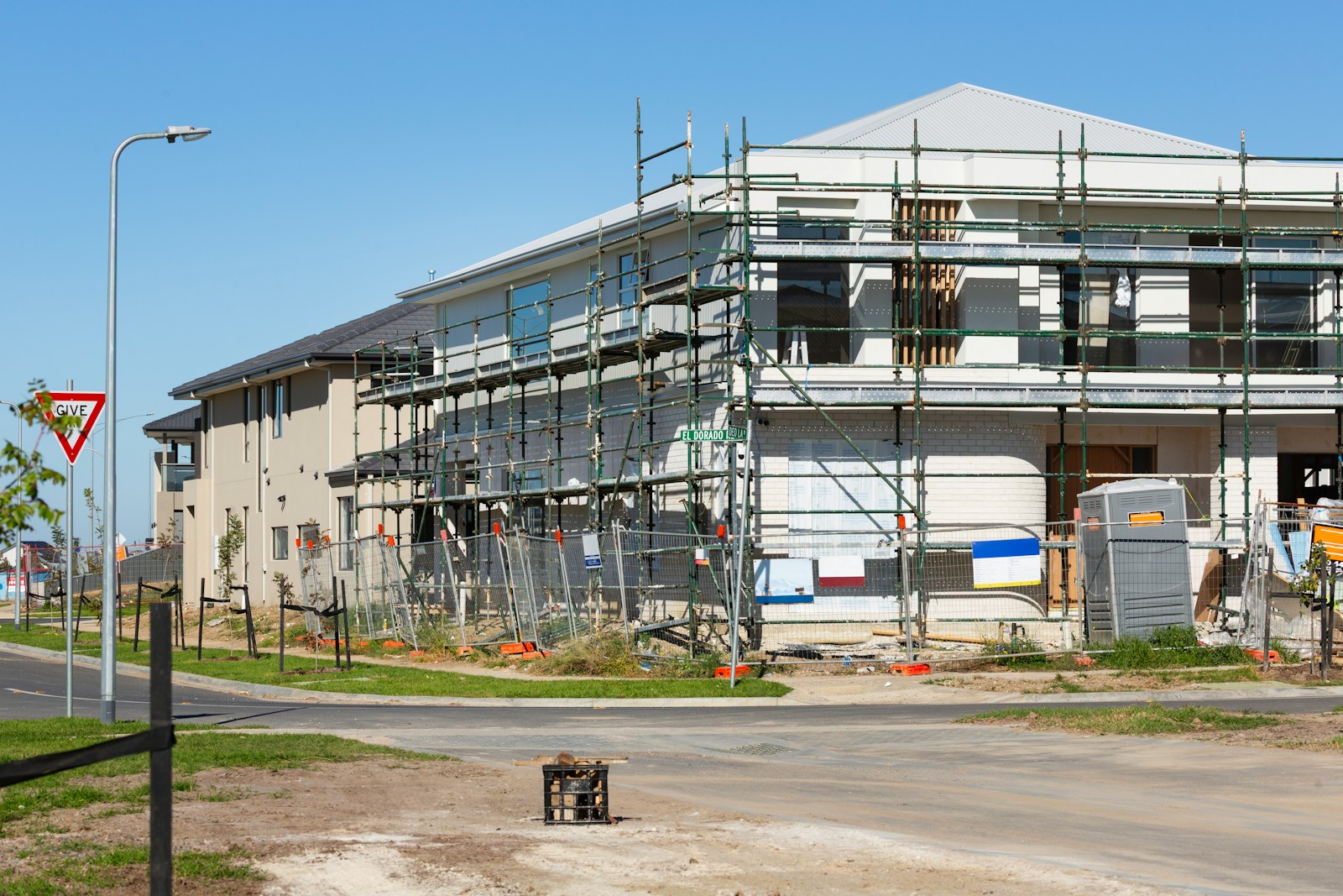 Commercial property and construction scene representing business insurance in Australia