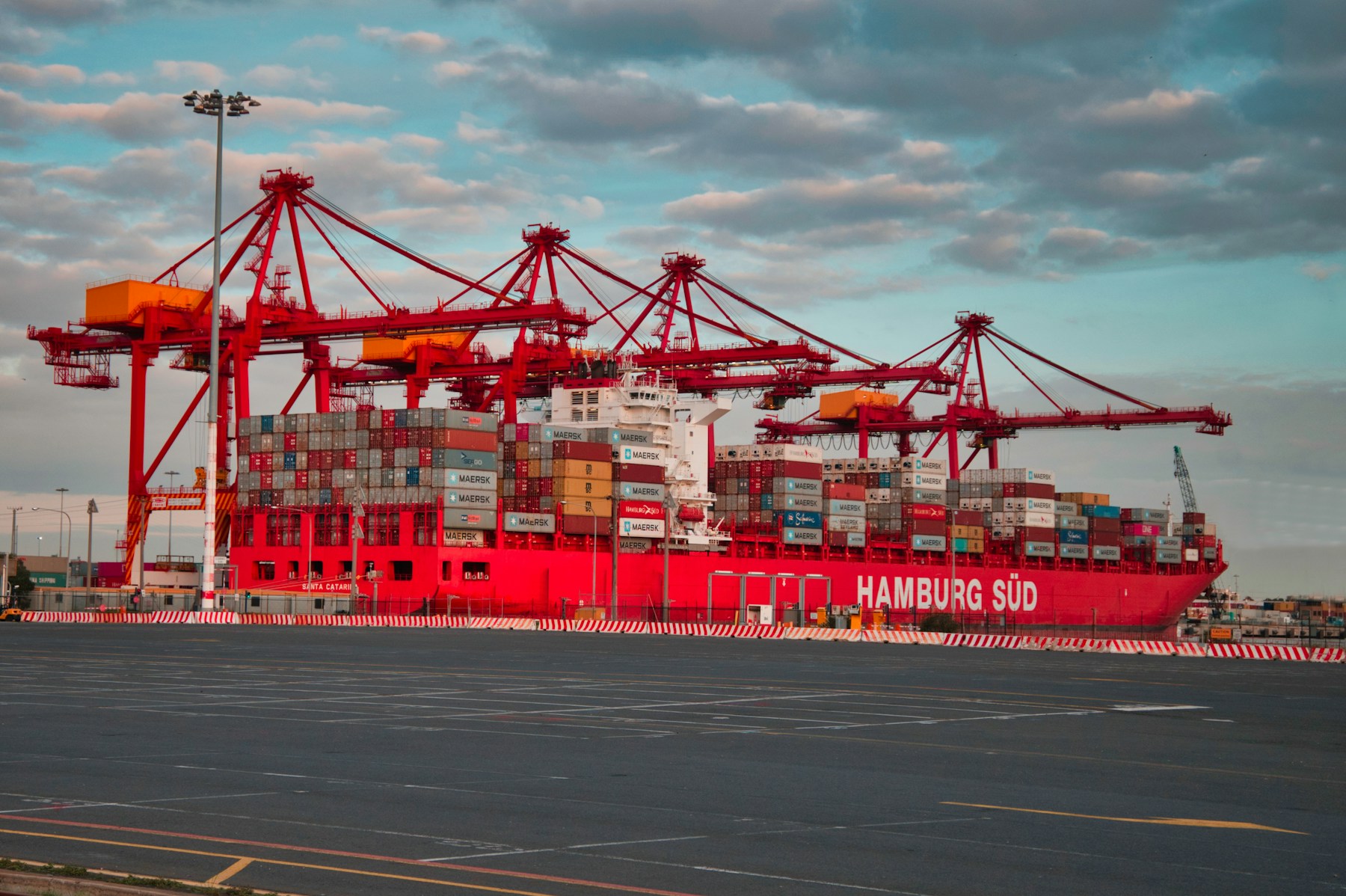 Marine cargo containers and logistics at an Australian port