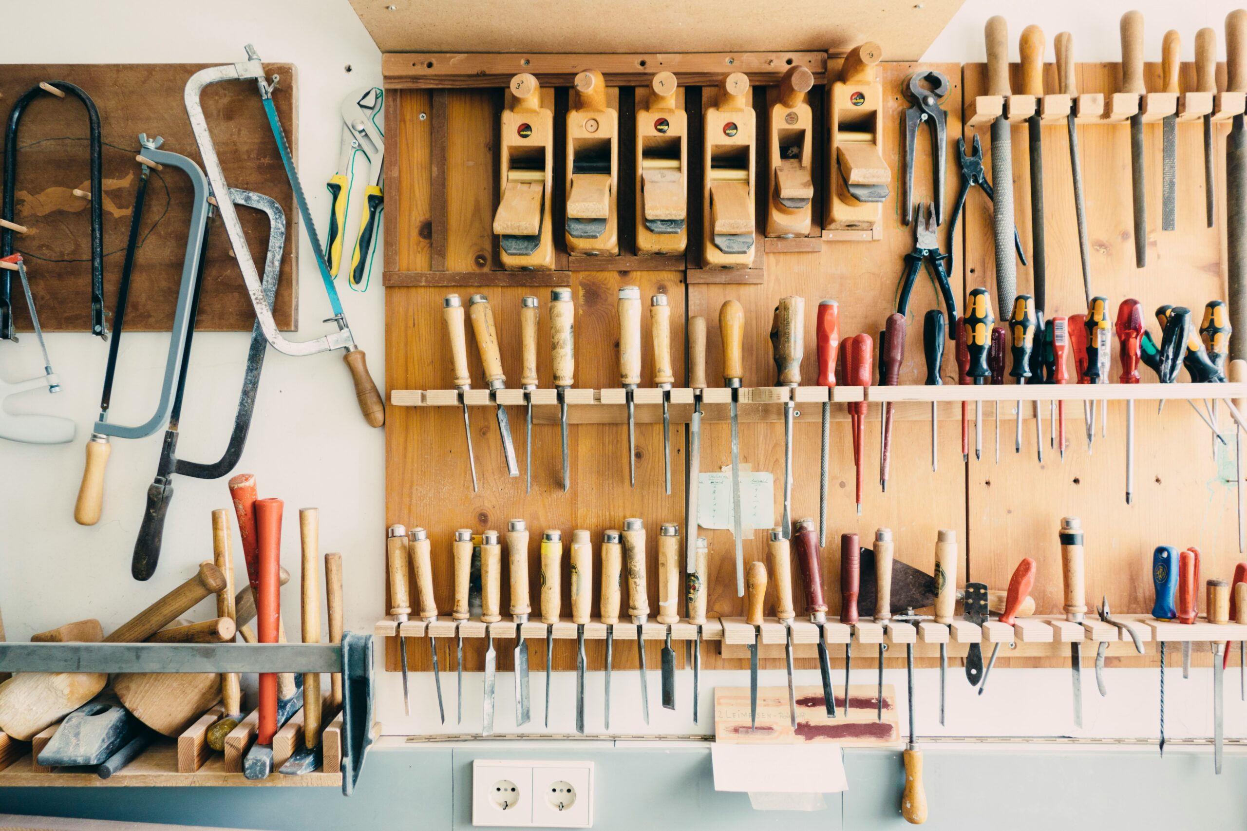 Trade tools and equipment in a workshop representing general property insurance for businesses